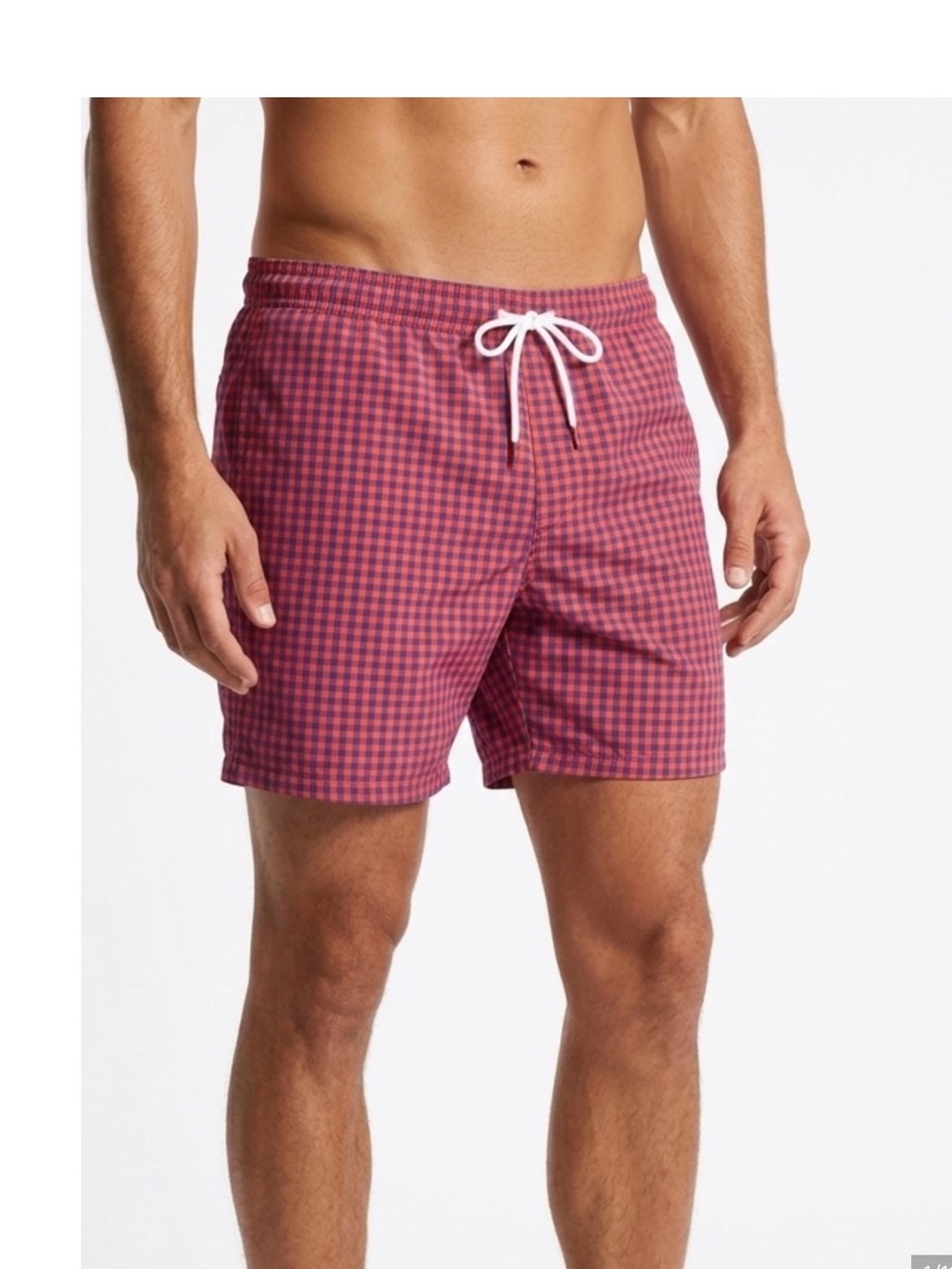 BONOBOS Plaid Check Swim Trunks